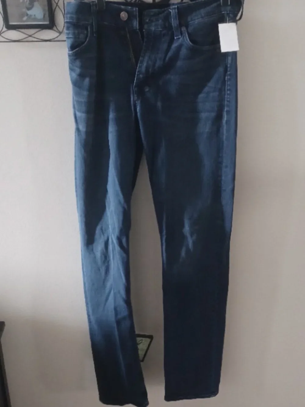 7 For all Mankind Slimmy Stretch Dark Denim Zip Fly 5 Pocket Jeans 31 - Picture 2 of 9
